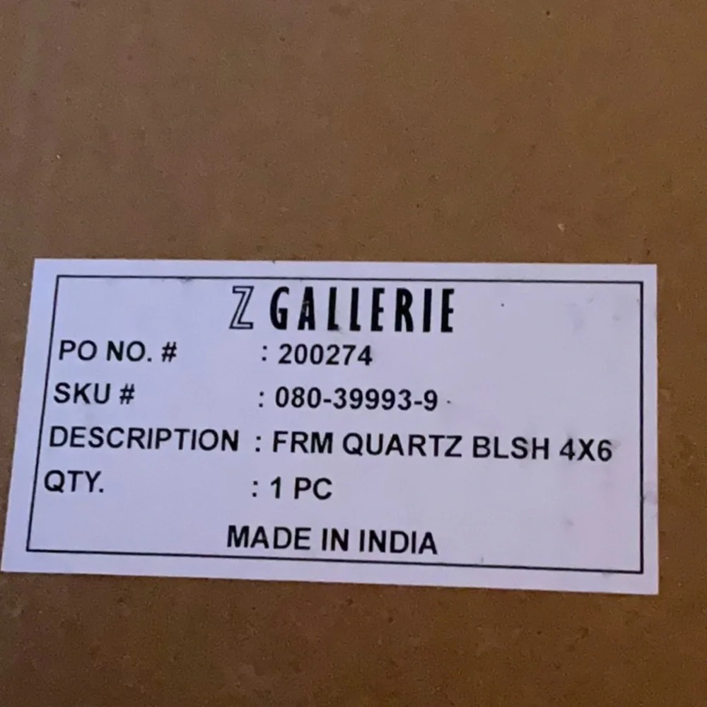 ROSE QUARTZ 4”x6” photo picture frame NEW IN BOX RARE AND STUNNING, gorgeous